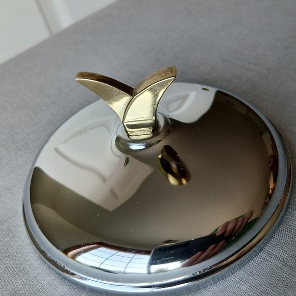 Kromex Polka Dot Glass Jar with Lid 4" strawberry Vintage 50s MCM preserves - Picture 14 of 16